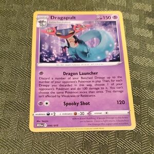 Dragapult Trading Card - Purple and Blue